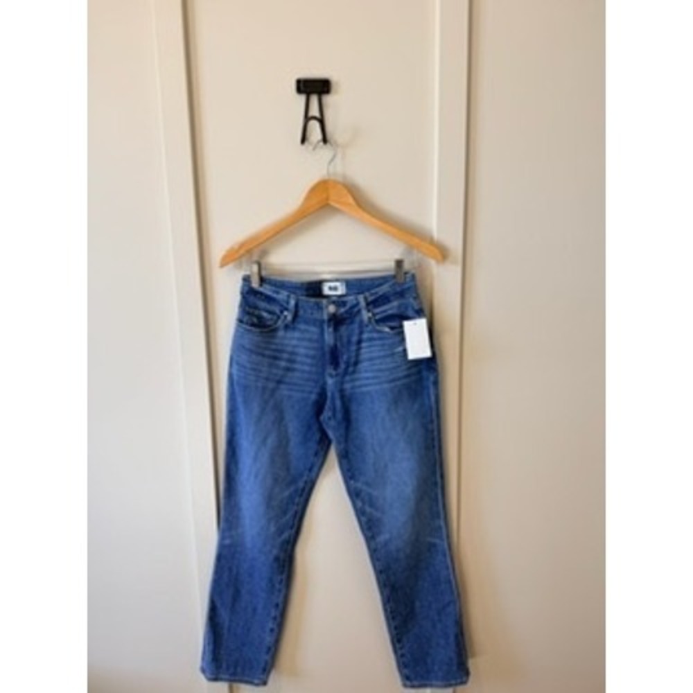 PAIGE Brigitte Boyfriend Skinny Jeans Blue Transcend Vintage Denim Size 25 NWT